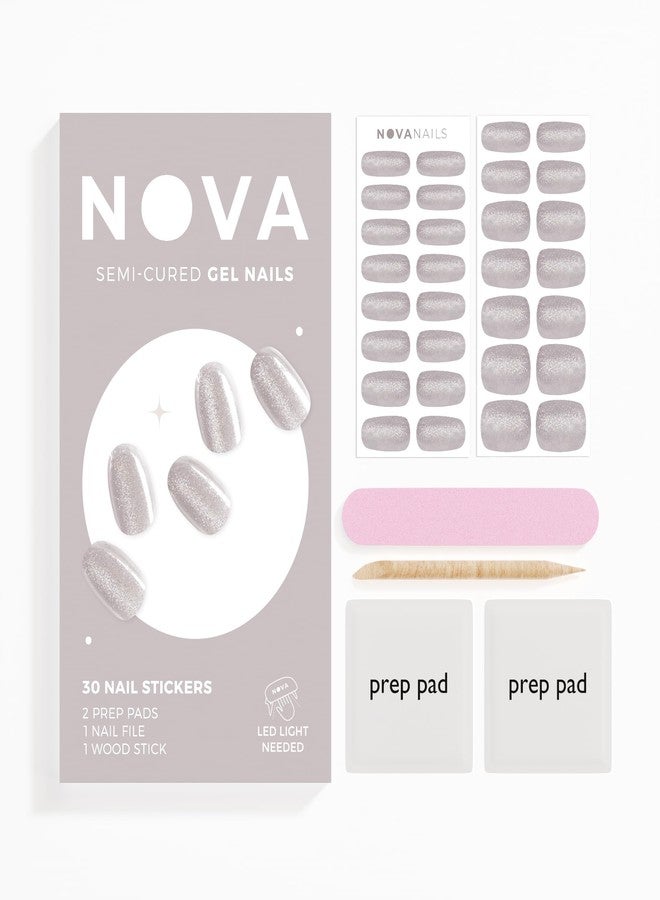 Nova Nails Semi Cured Gel Nail Strips (Chinchilla) - Image 4